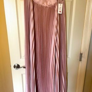 Pink pleated maxi skirt.  Size L.  Purchased from the Red Dress Boutique.